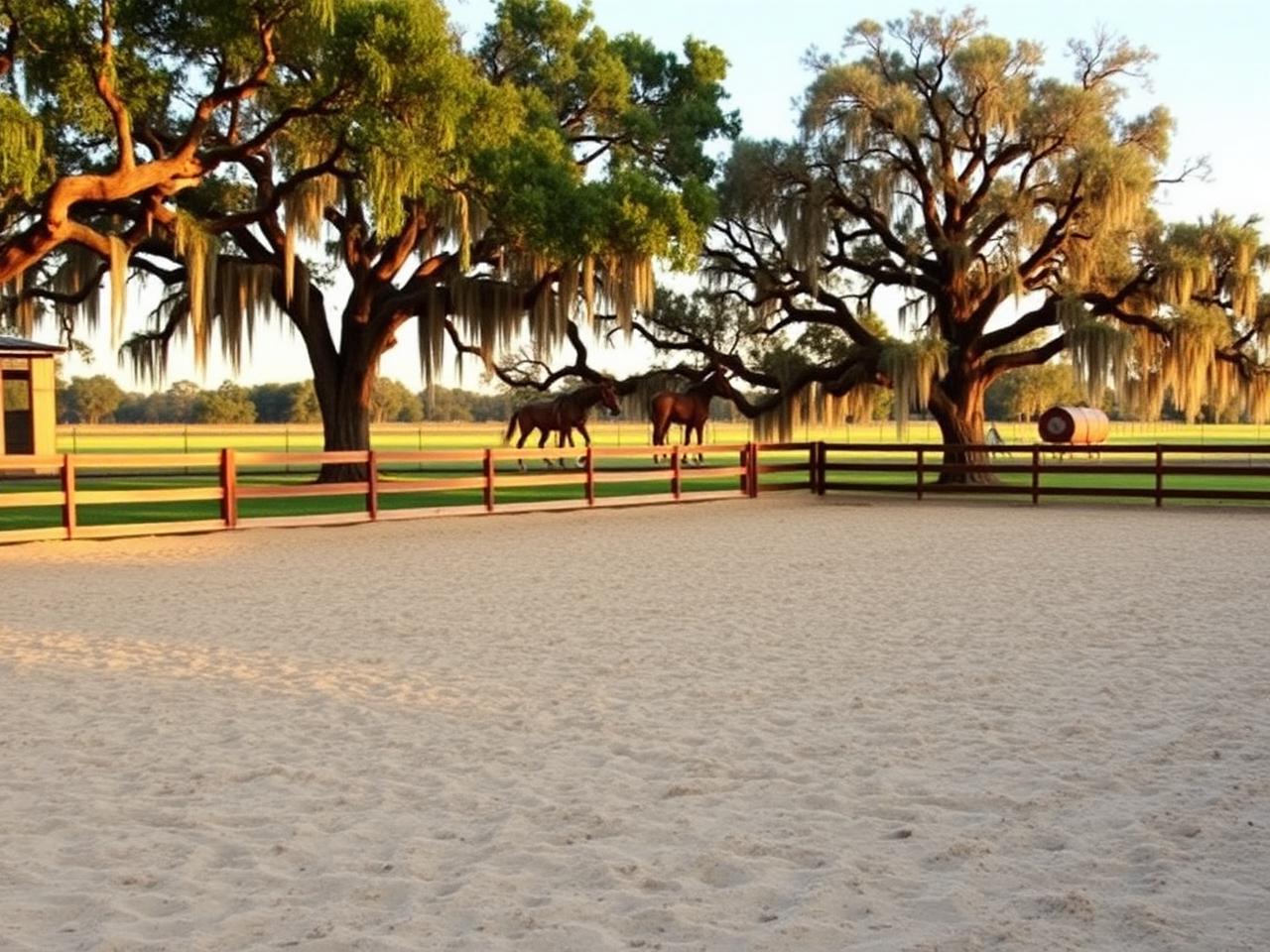 Pads, Arenas & Driveways work on a rural property near Ocala, Florida