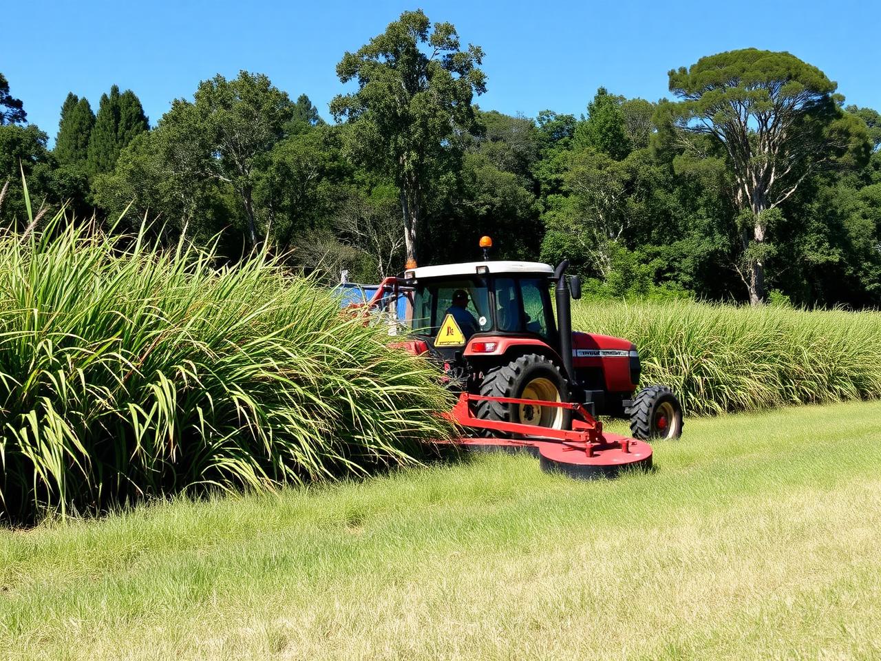 Bush Hogging work on a rural property near Ocala, Florida